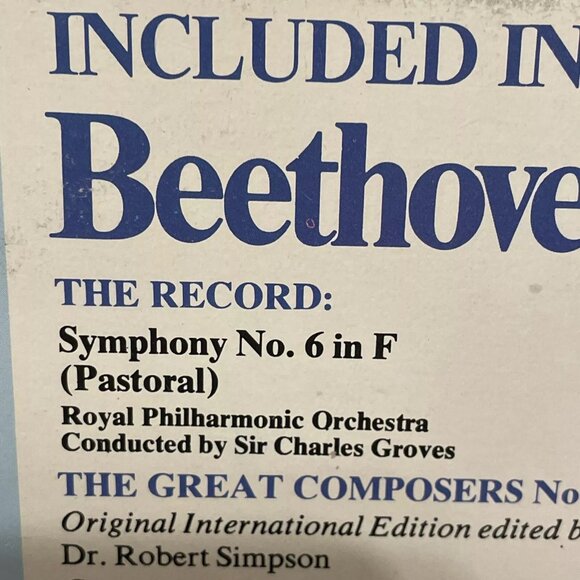 Beethoven The Pastoral Sixth Symphony (Vinyl, 1976)RCA Custom FW-301 VG+ NO INSE - Picture 4 of 9